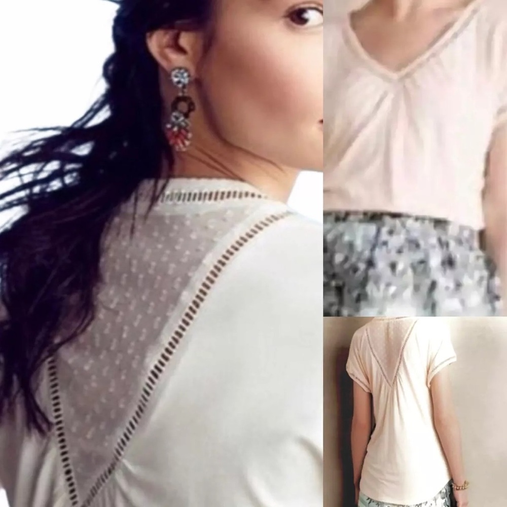 meadow rue swiss dot back white top